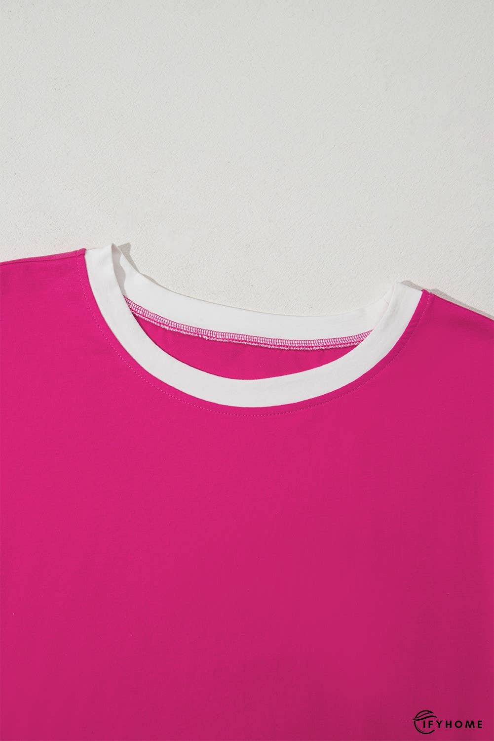 Color Block Patchwork Side Slits Loose Fit T Shirt | IFYHOME