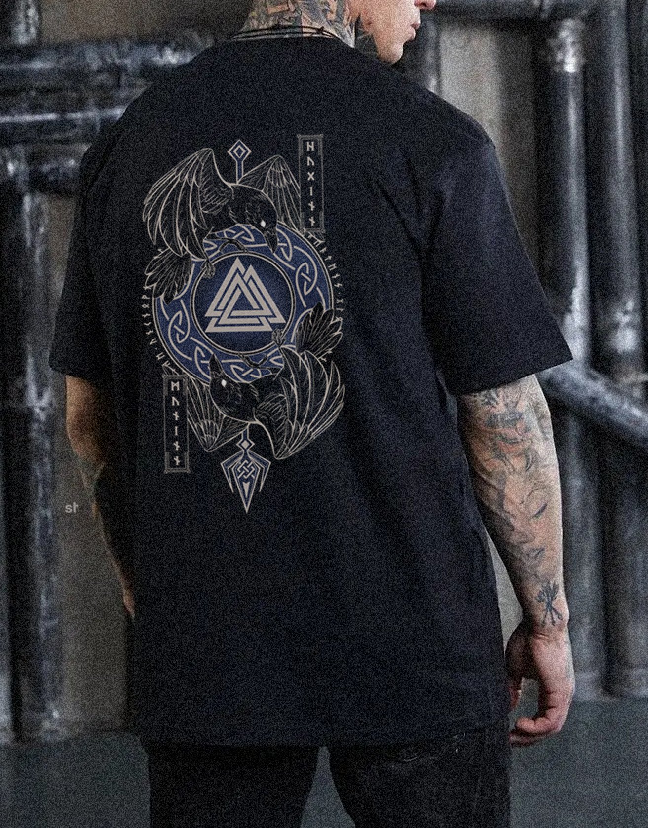 Nordic Viking Raven Rune T-shirt