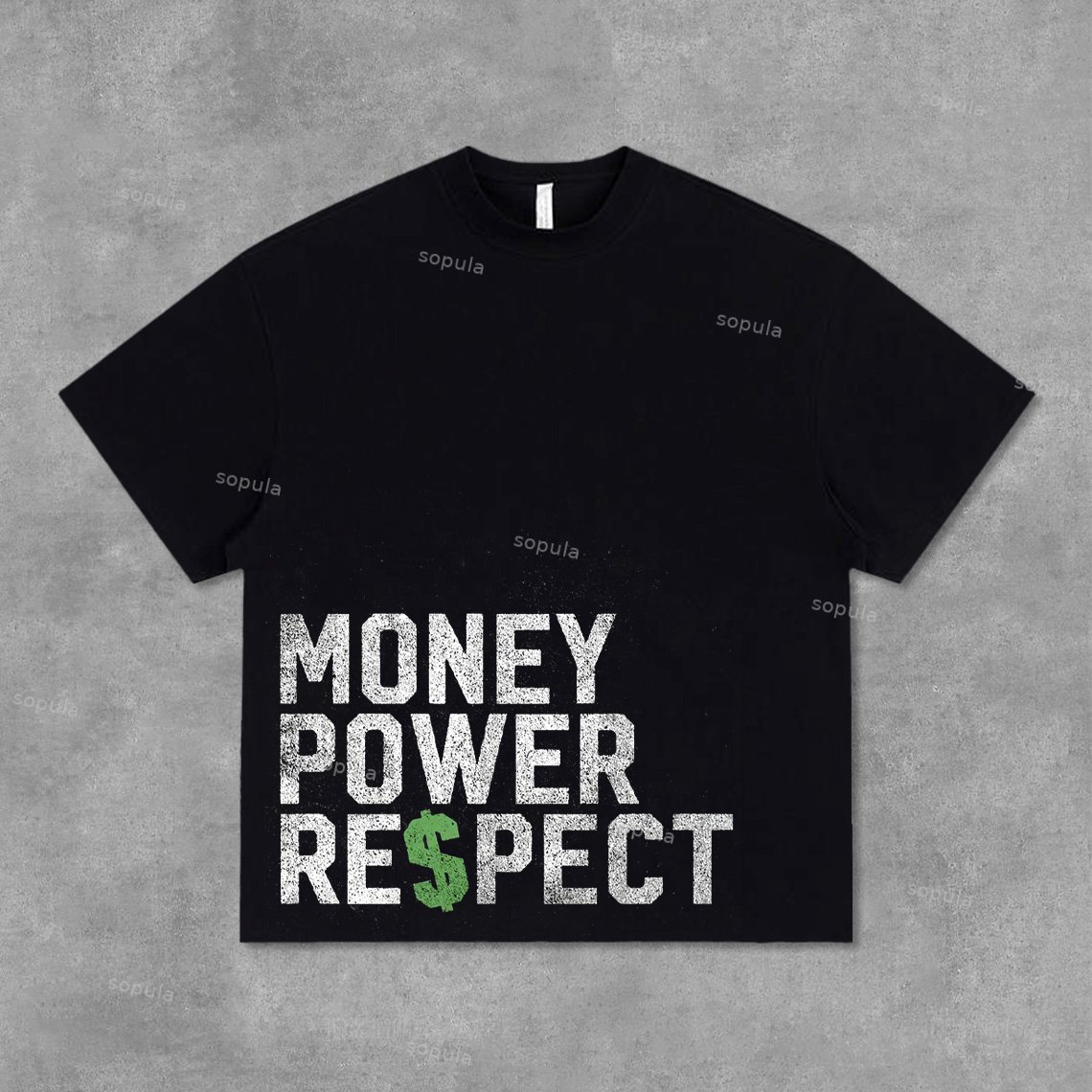 Money Power Respect Graphic 100% Cotton Short Sleeve T-shirt