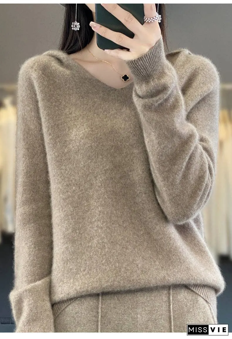 Literary Cashmere Hooded Sweatshirt