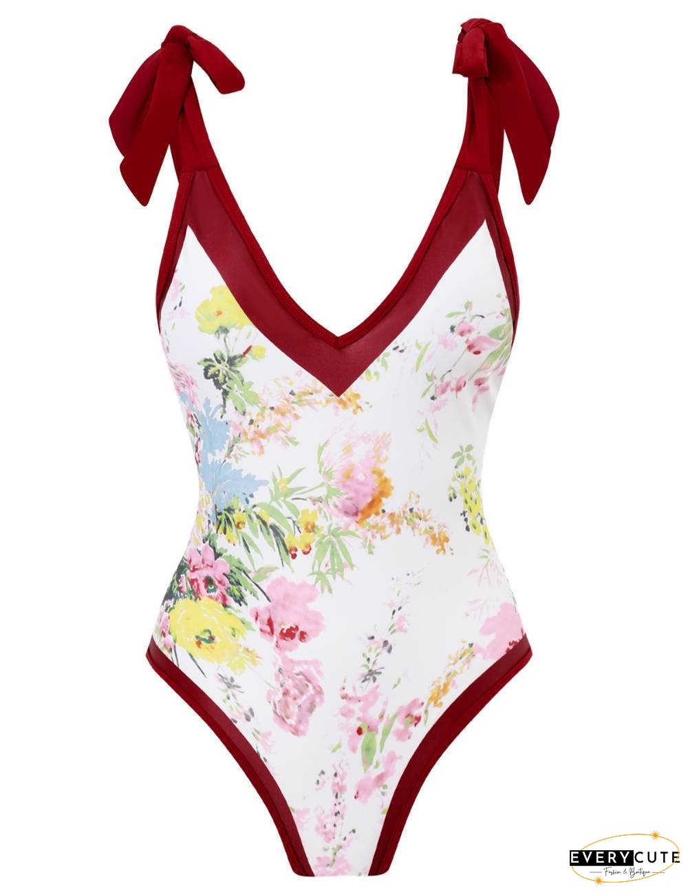 Ladies Strape Shoulder Print One Piece Swimwear SKSW40080T