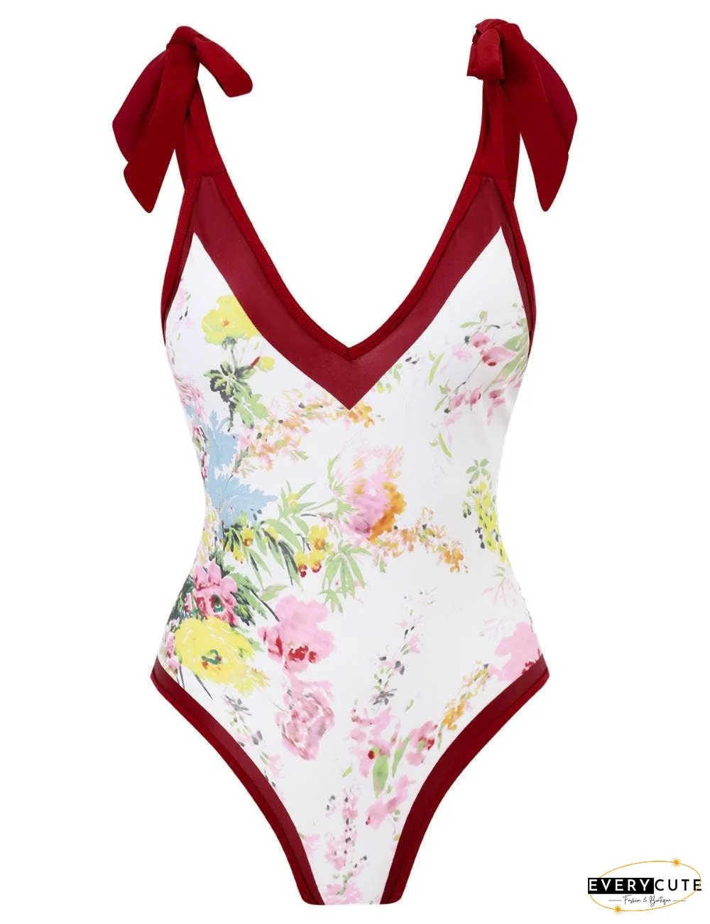 Ladies Strape Shoulder Print One Piece Swimwear SKSW40080T