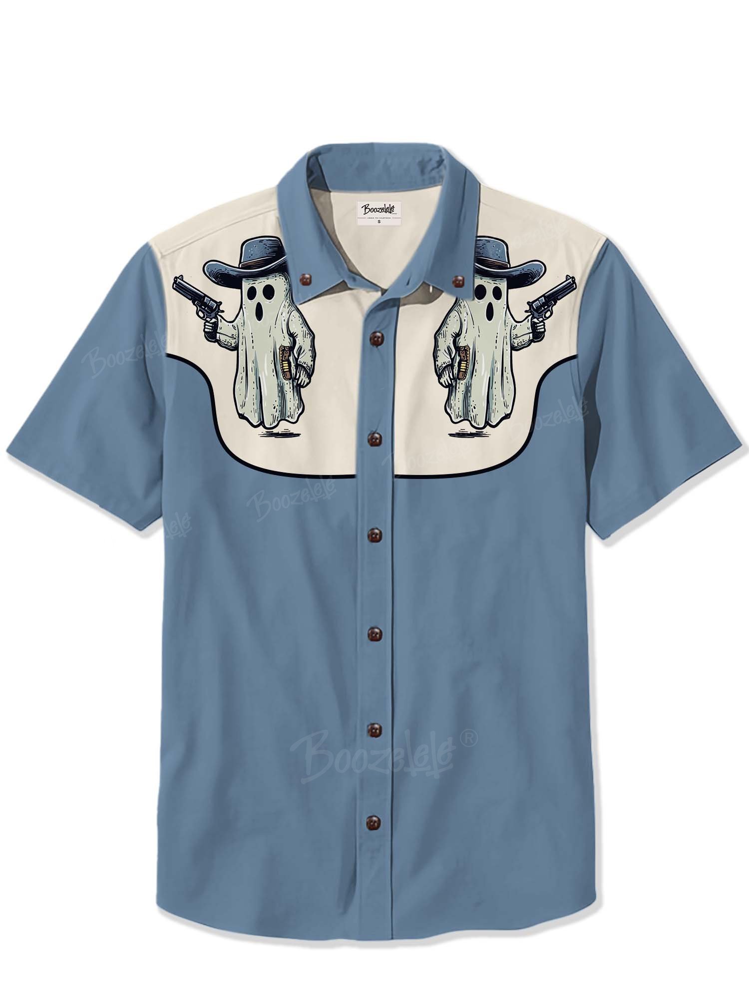 【Clearance】Halloween Ghost Cowboy - 100% Cotton Shirt