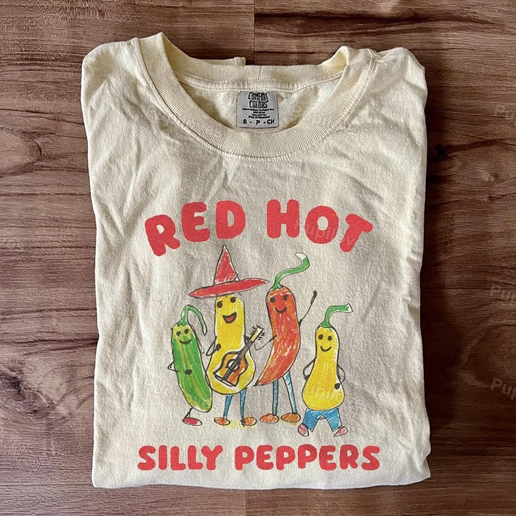 Pupiloves Pupiloves Red Hot Silly Peppers  T-shirt
