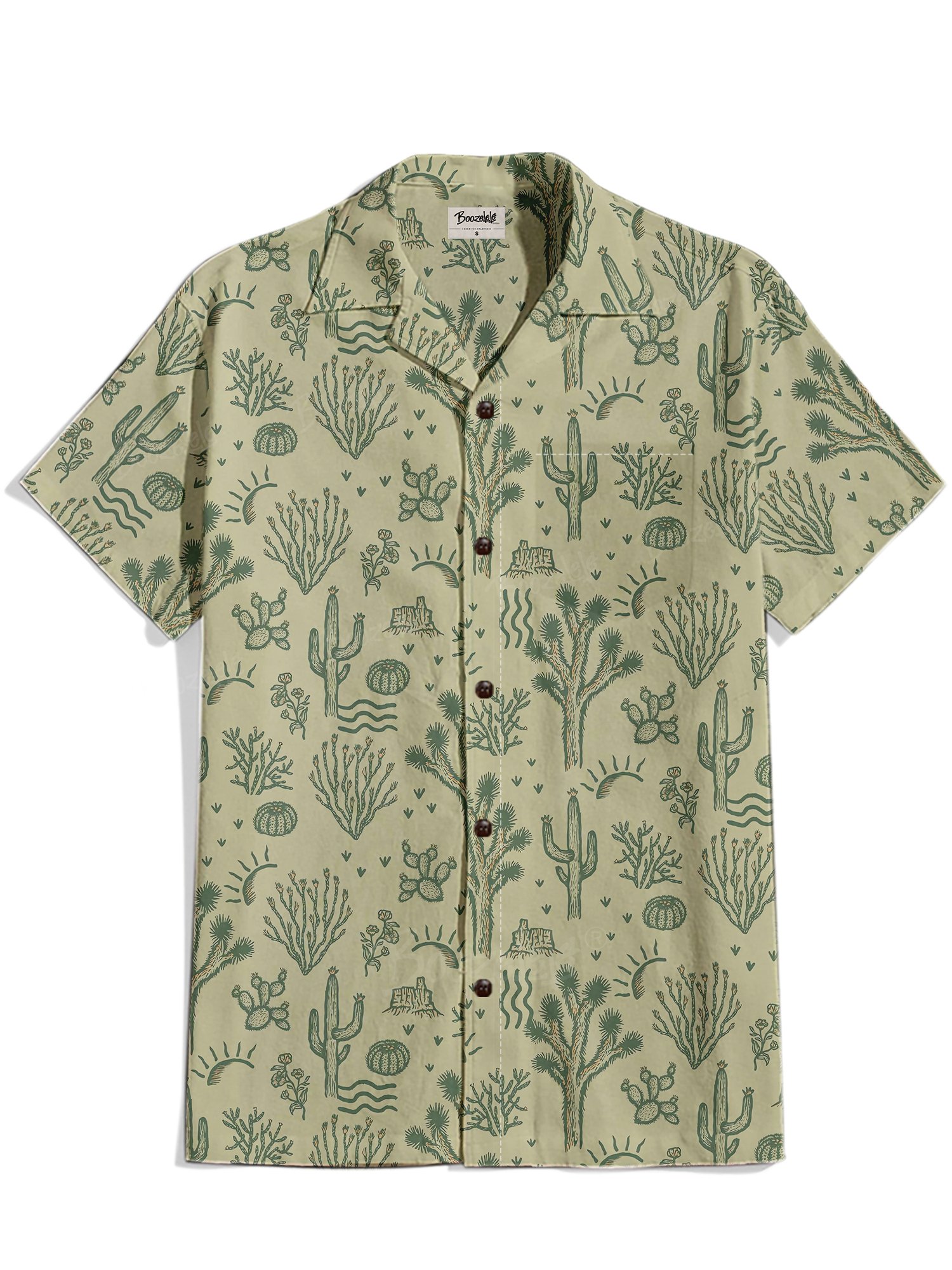 Wilderness Cactus - 100% Cotton Cuban Collar Shirt