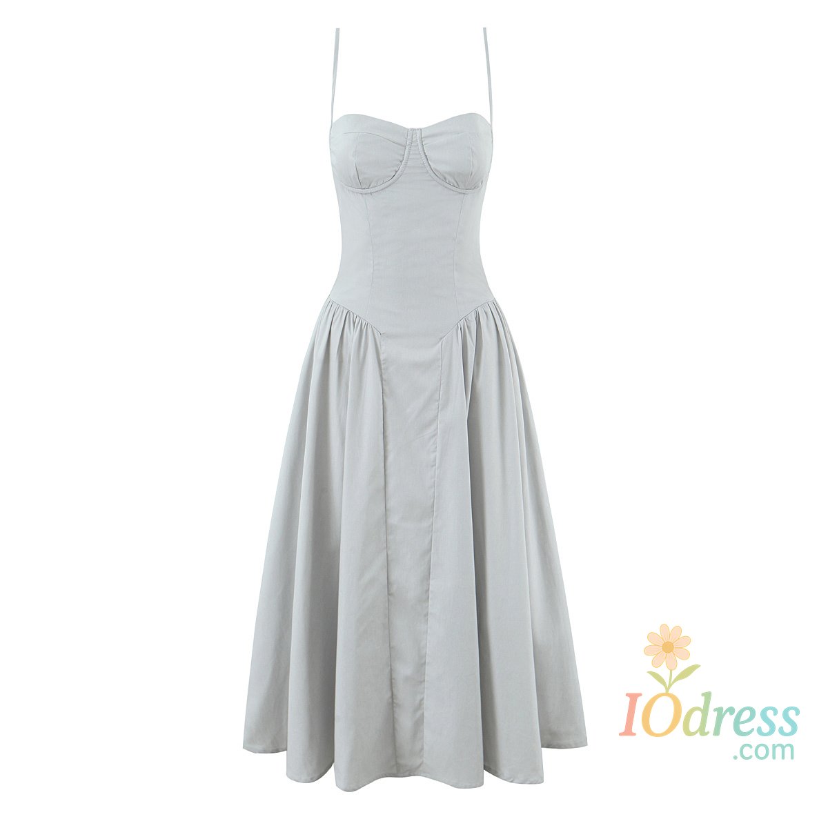 IO Dress YENKYE Green Floral Print Sexy Spaghetti Straps Dress Women Low Waist A-line Midi Holiday Summer Dresses Party Robe 2025 Vestido