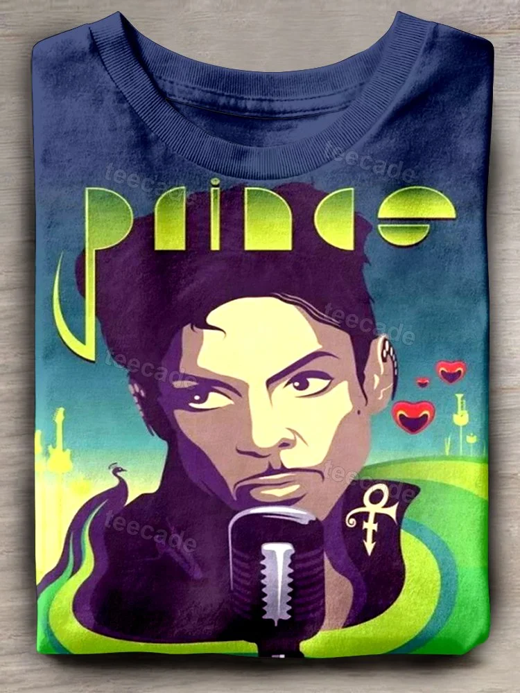 Teecade Prince Singer Art Print T-shirt