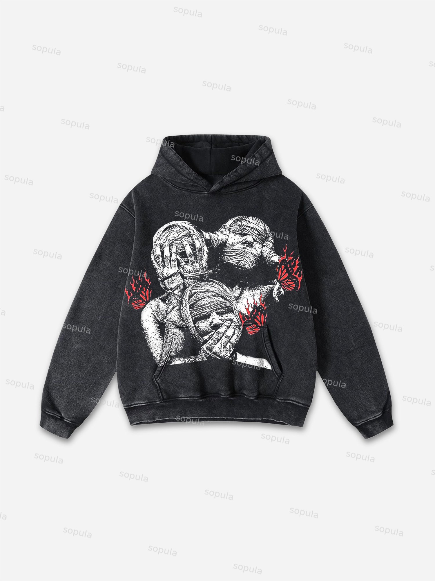Mummy Members Only Graphic Washed Hoodies