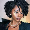 Short Hair Afro Kinky Curly Wigs With Bangs For Black Women