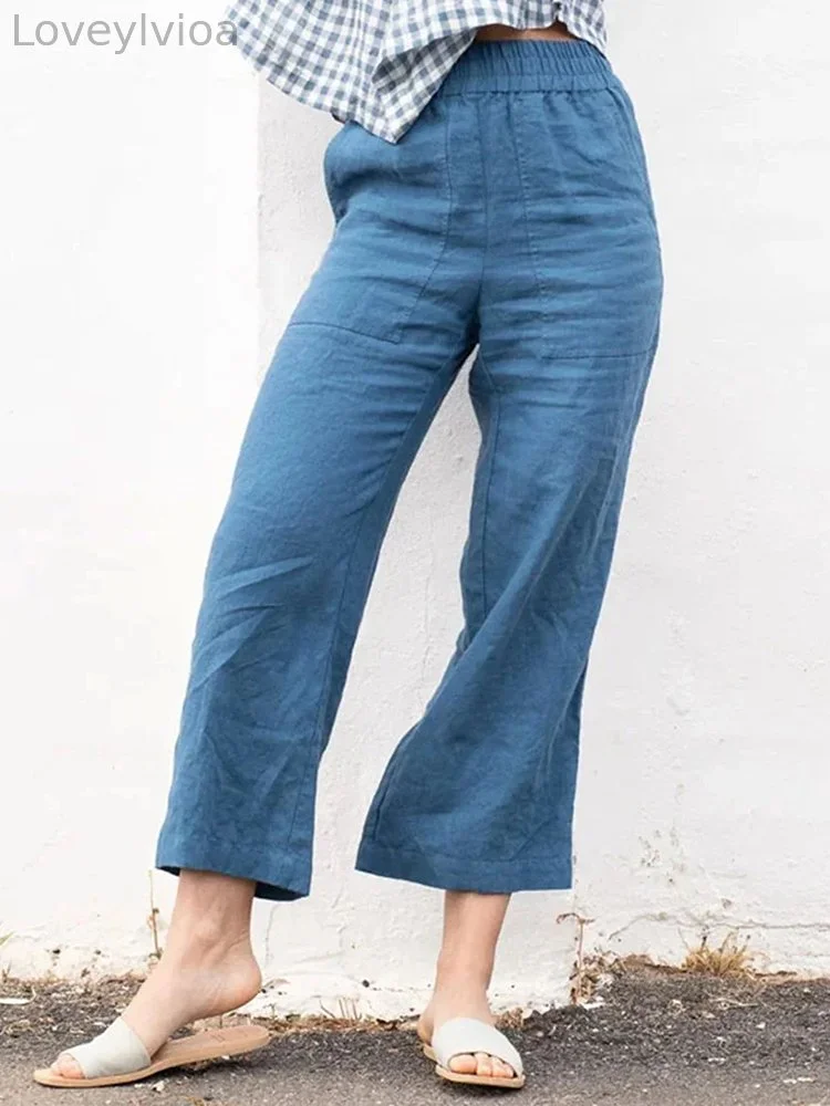 Simple Versatile Casual Cozy Cotton Linen Pants