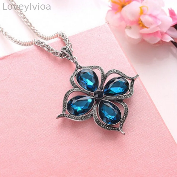 🔥  🔥 Four-leaf clovers Amethyst Necklace🍀