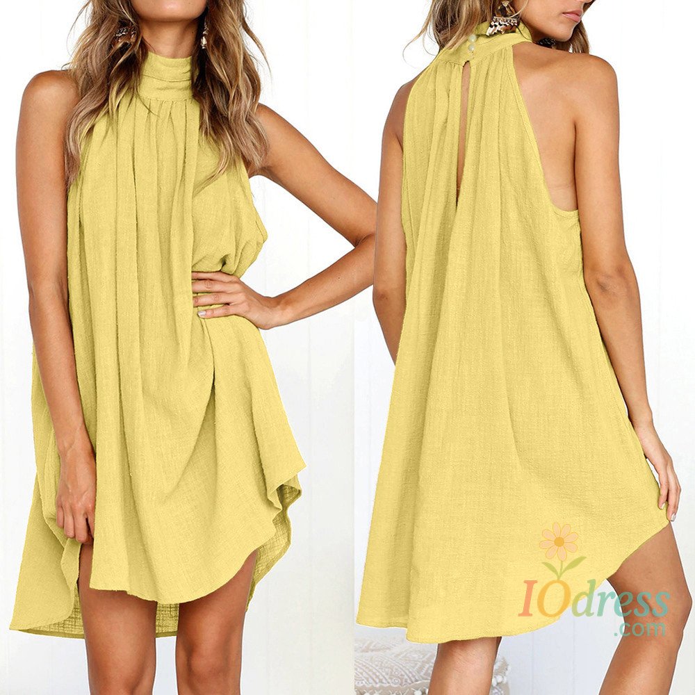 IO Dress Womens Holiday Irregular Dress Ladies Summer Beach Sleeveless Party Dress Vestidos En Oferta Liquidaci&oacute;N Env&iacute;O Gratis Ropa Para