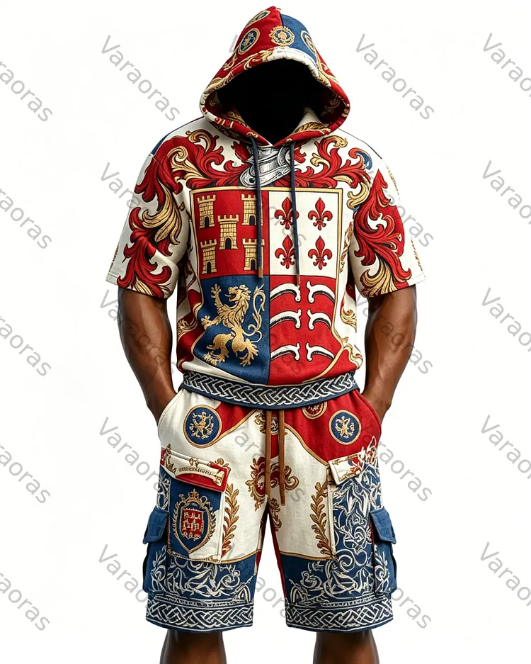 Men's Fashion Embroidered Hoodie and Pants Two-Piece Set4545