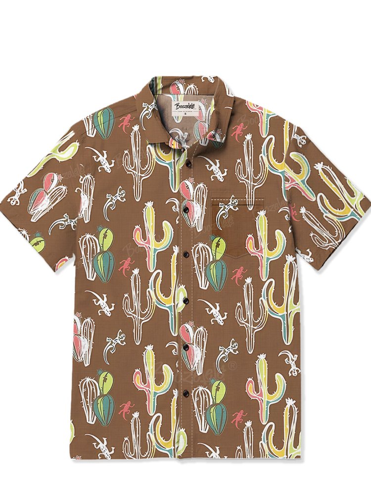 Colorful Cactus - Slub Linen Shirt