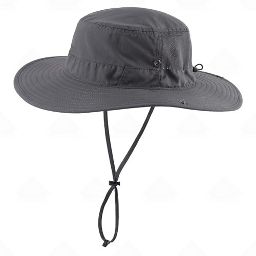 Home Prefer Men's Sun Hat UPF 50+ Wide Brim Bucket Hats for Fishing Hiking Gardening Adjustable Boonie Hat Outdoor Safari Hats