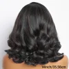 Black Wave Wig Medium Hiar Centre Parting Wig For Women