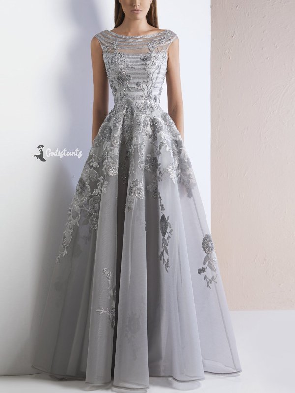 Crew Neck Sleeveless Printed Maxi Dress