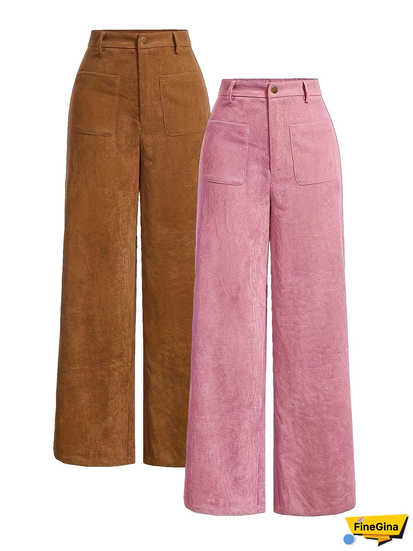 Two-pack of plain trousers
