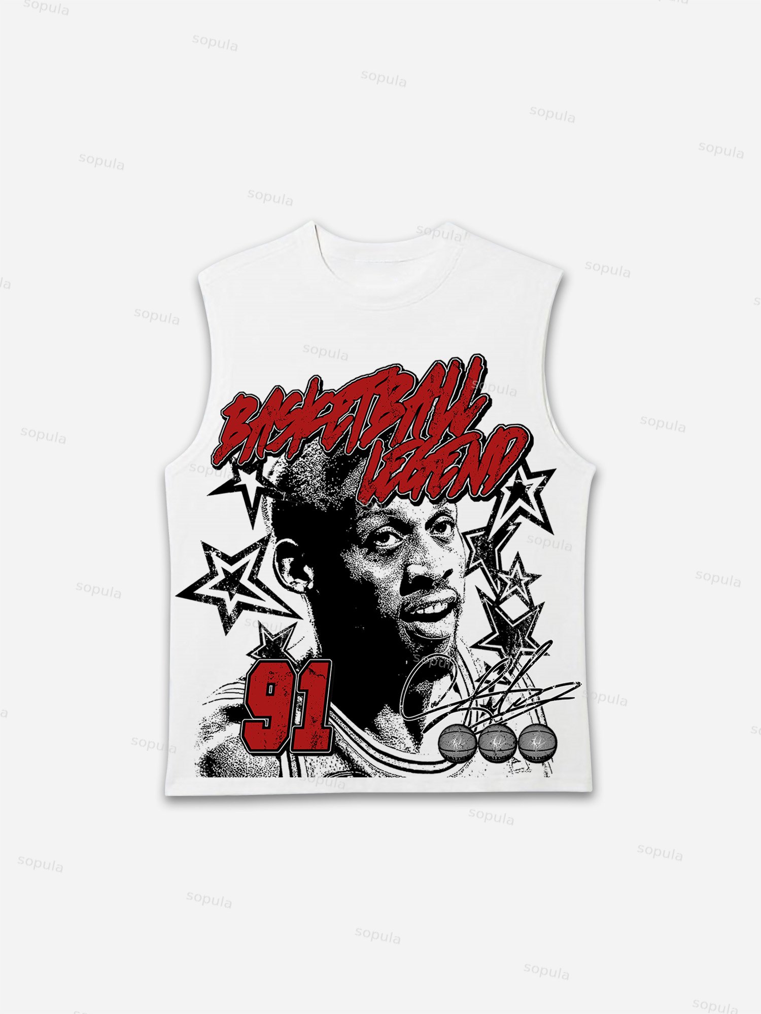 Sopula Basketball Legend Graphic Print Tank Top