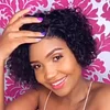 Black 6 Inch Short Wig Bob Curly Hair