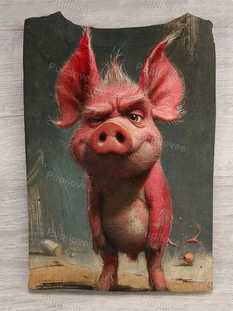Pupiloves Pupiloves Helpless Pig T-shirt