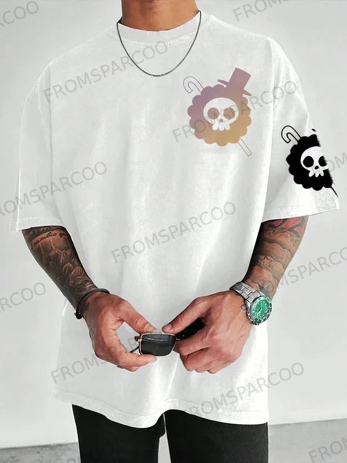 Oversized Loose Anime Multiple Print T-Shirt