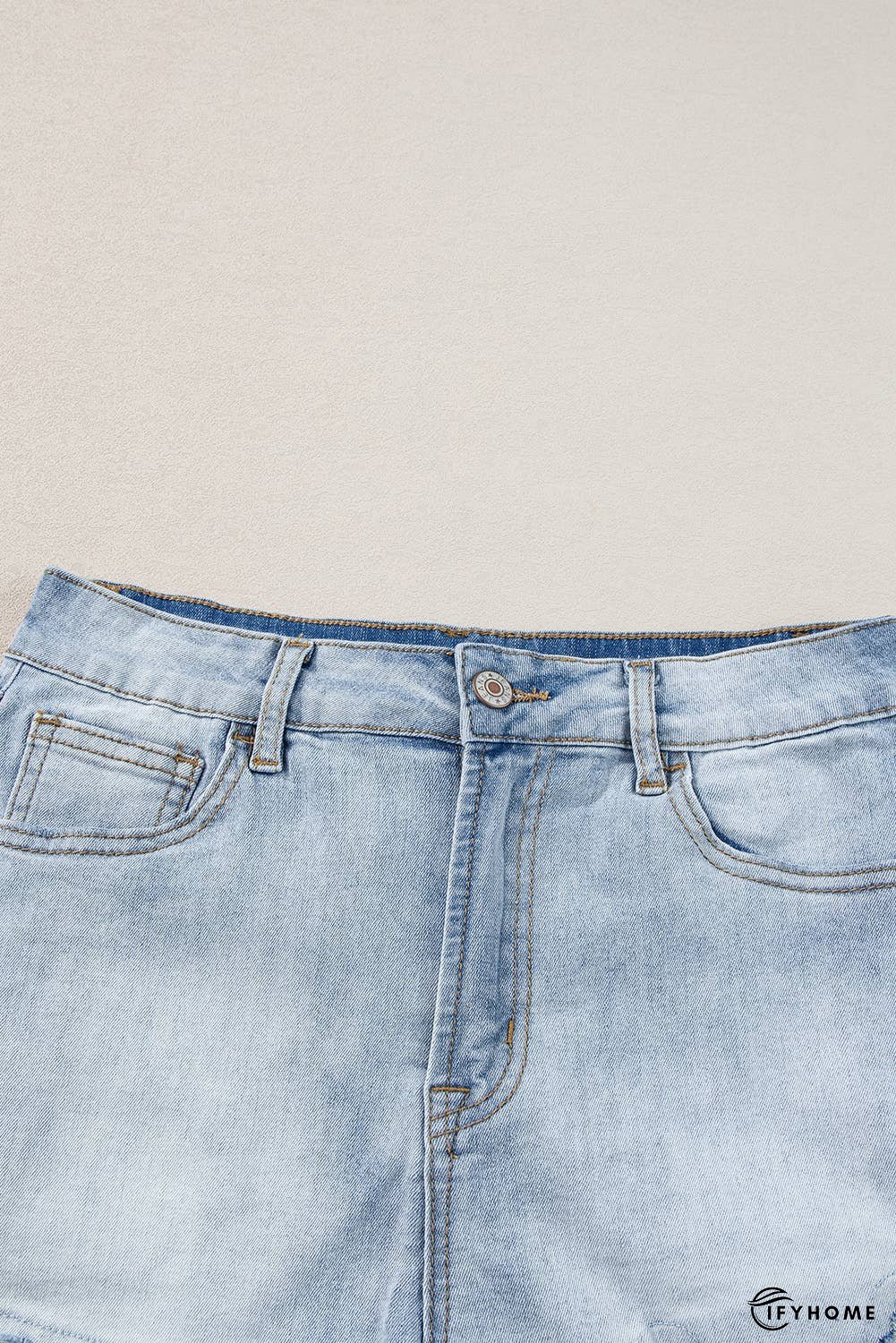 Vintage Washed Raw Edge Jean Shorts | IFYHOME