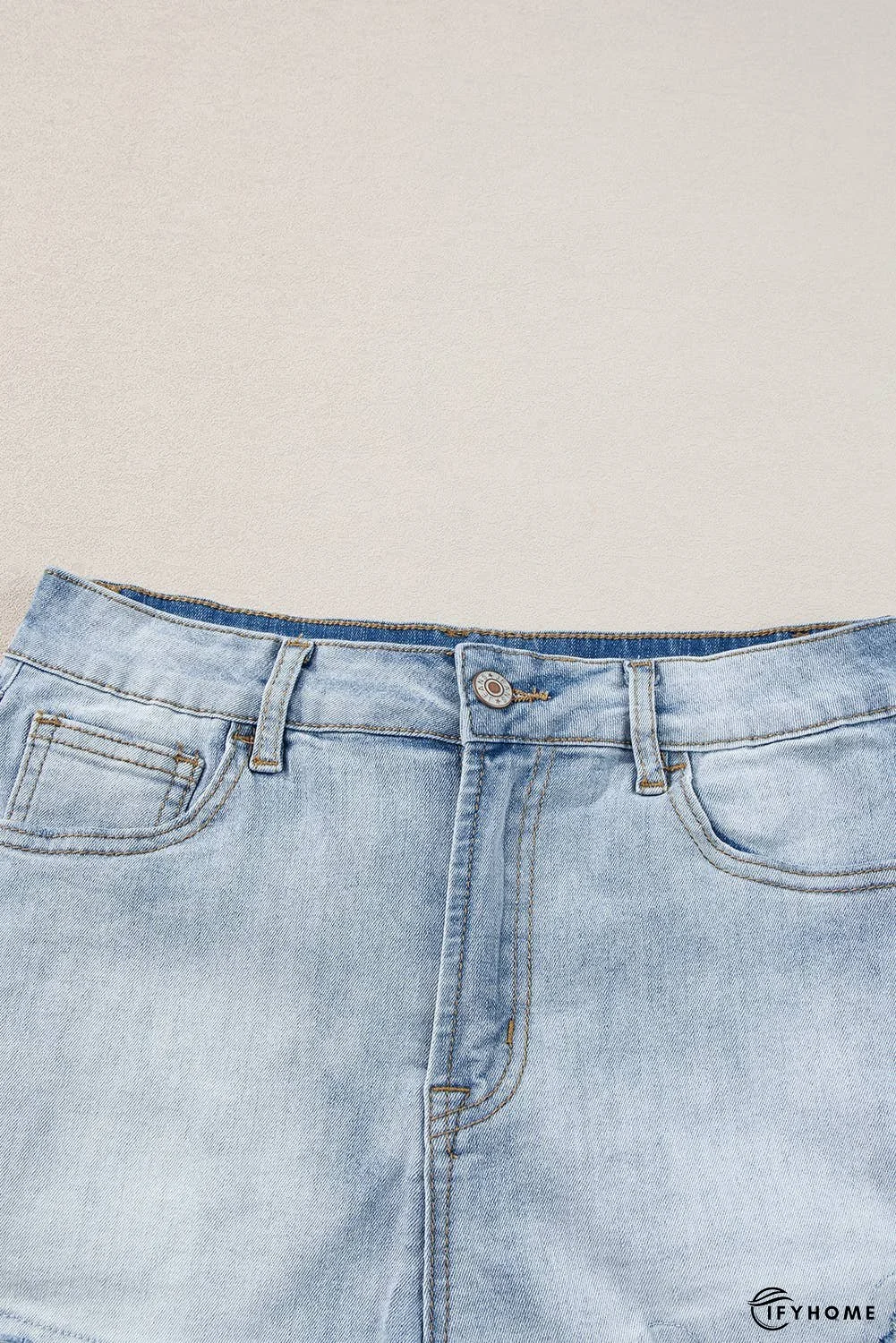 Vintage Washed Raw Edge Jean Shorts | IFYHOME