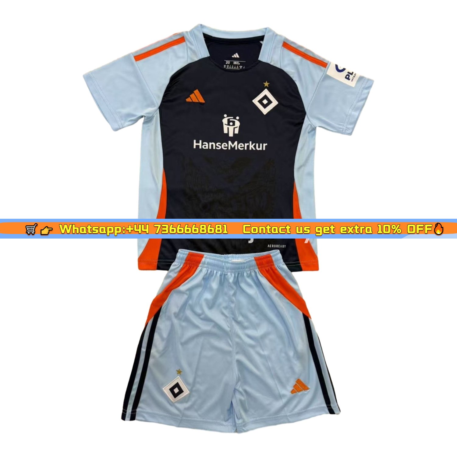 Hamburger SV 25-26 World Girls' Day Blue Special Men's Adult Jersey Set - Fans Version