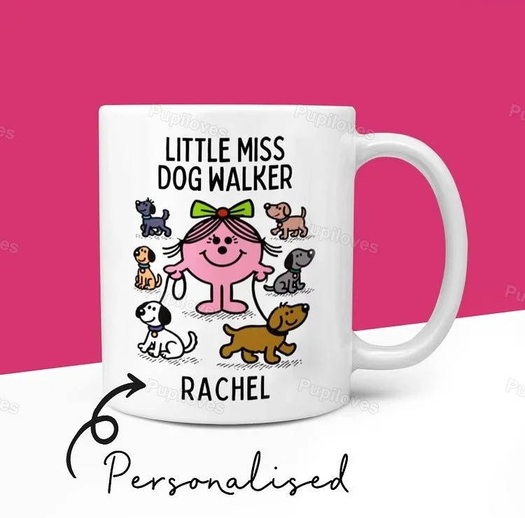 Pupiloves Pupiloves Little Miss Dog Walker Mug