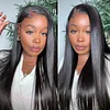 Glueless New Black Natural Hairline Long Hair Silky Straight Wig