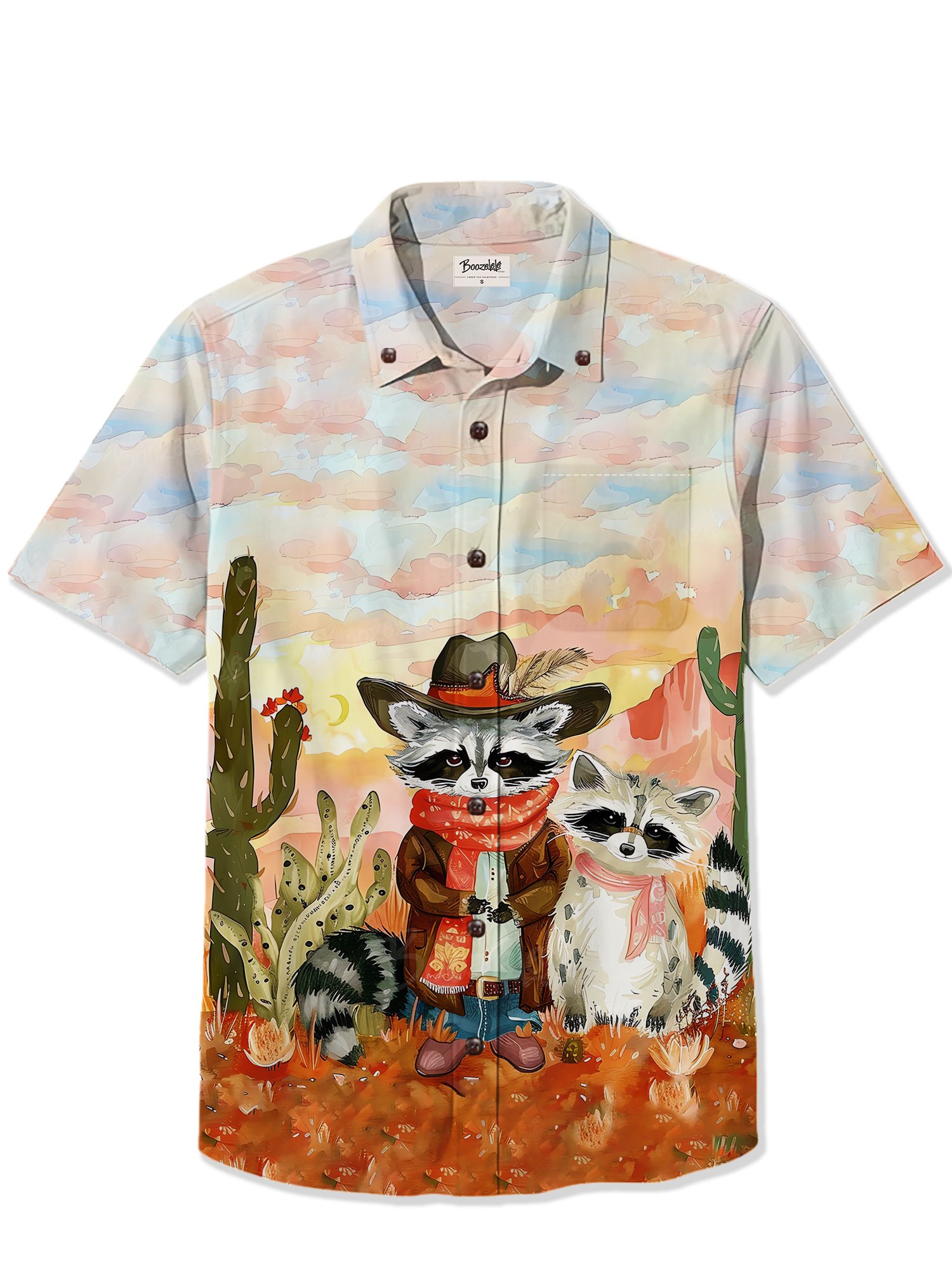 Raccoon Cowboy - 100% Cotton Shirt