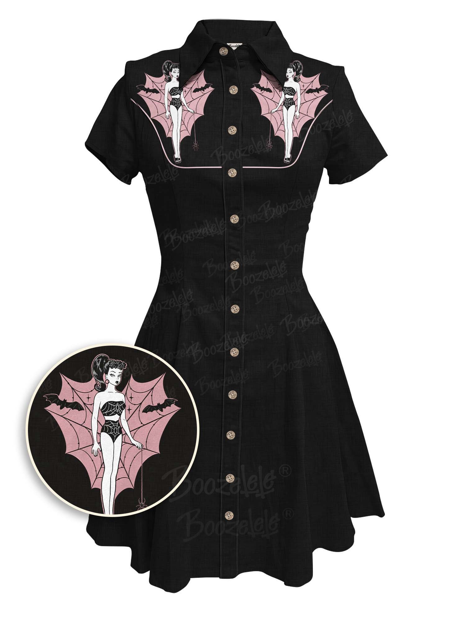 【Mystic Heart X Boozelele】Goth Barbie - 100% Cotton Dress