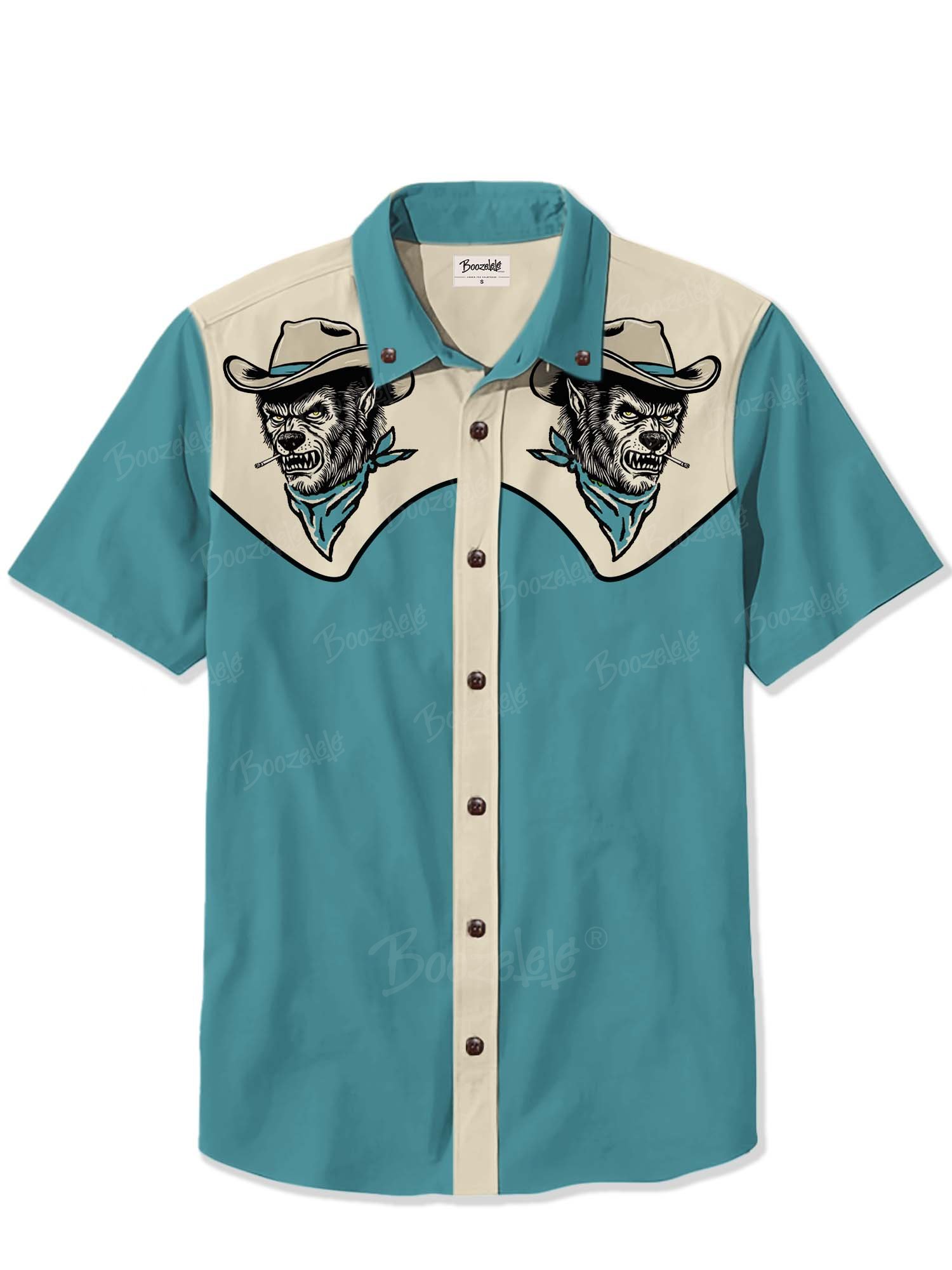 Western Classic Monster Wolfman Cowboy - 100% Cotton Shirt