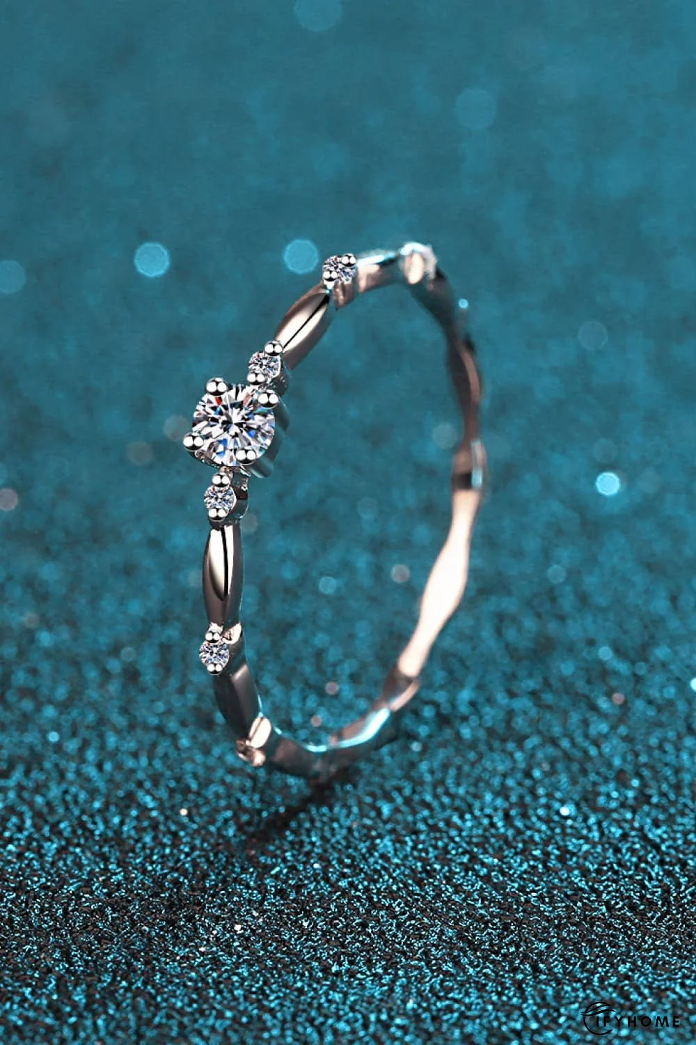 Moissanite 925 Sterling Silver Rhodium-Plated Ring | IFYHOME