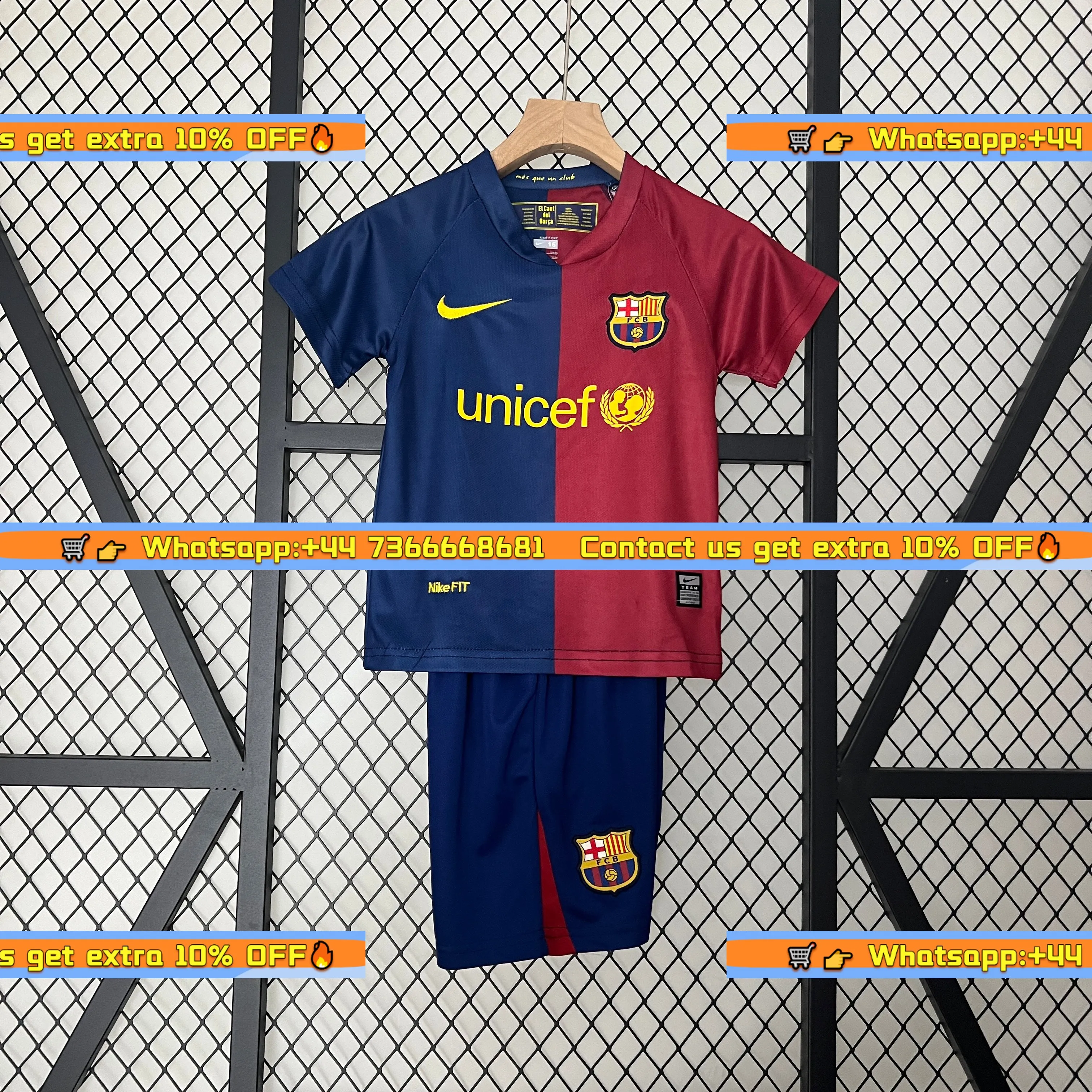 Retro B.A.R.S.A 2008-09 Home Stadium Kids Kit