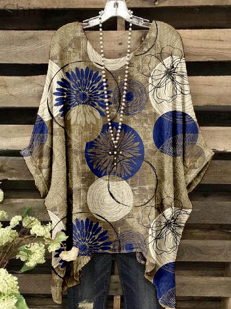 Women's Vintage Graphic Print Top