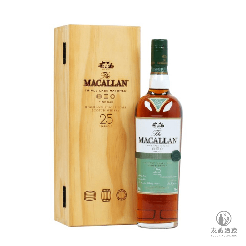 麥卡倫Macallan 25年黃金三桶木盒版 友誠酒藏