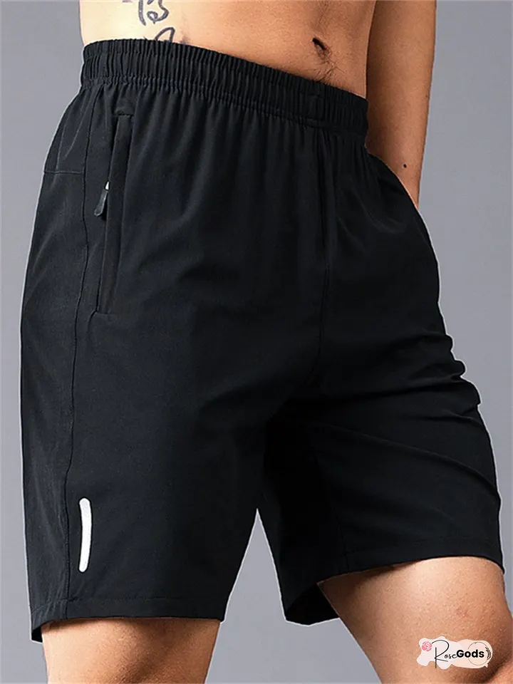 Ice Silk Men's Large Size Shorts Summer Thin Running Sports Loose Five Pants Casual Beach Pants