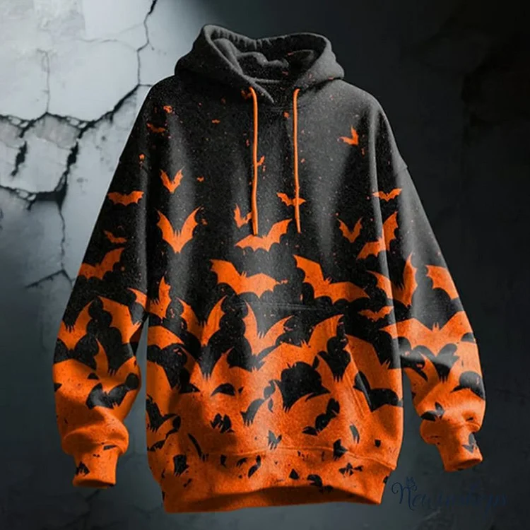 Men's Halloween Printed Casual Hoodie Sweatshirt