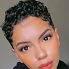 Short Pixie Cut Wigs Curly Hair for Black Women