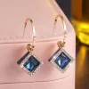 La la la Square Crystal Circle Earrings 我是供应商 James Yang