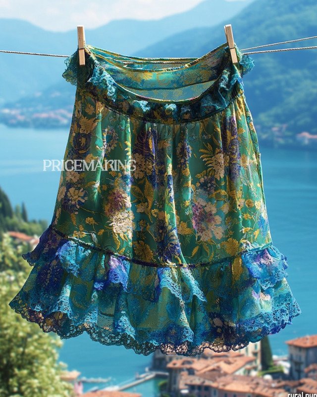 Summer Vacation Floral Print Skirt 1927