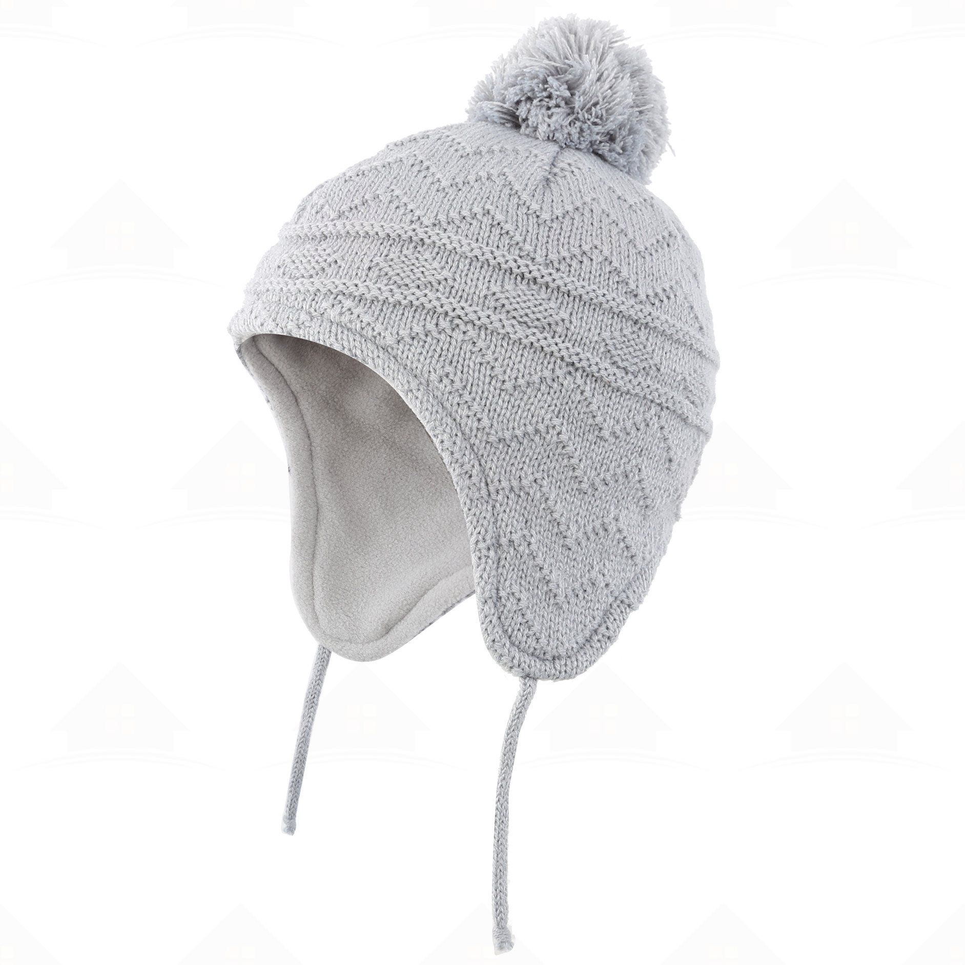 Home Prefer Toddler Boys Girls Beanie Hat Fleece Lined Knit Kids Hat with Ear Flaps Warm Winter Hat Acrylic Watch Hat