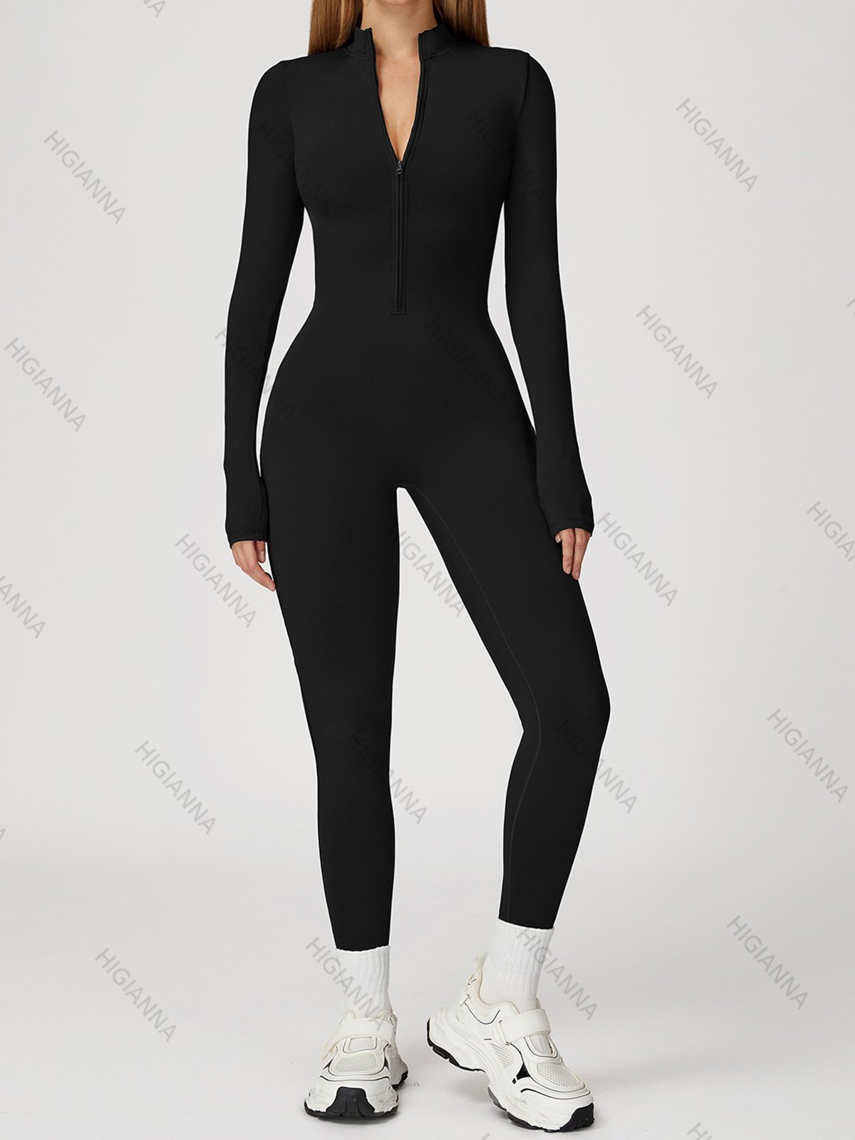 Long-Sleeve Zip-Front Jumpsuit - HIGIANNA&reg;