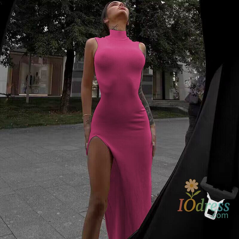 IO Dress Women Neck-mounted Dress Fold Sexy Backless Elegant Party Cocktail Prom Dresses Beach Holiday Long Evening Dresses Vestidos IO Dress
