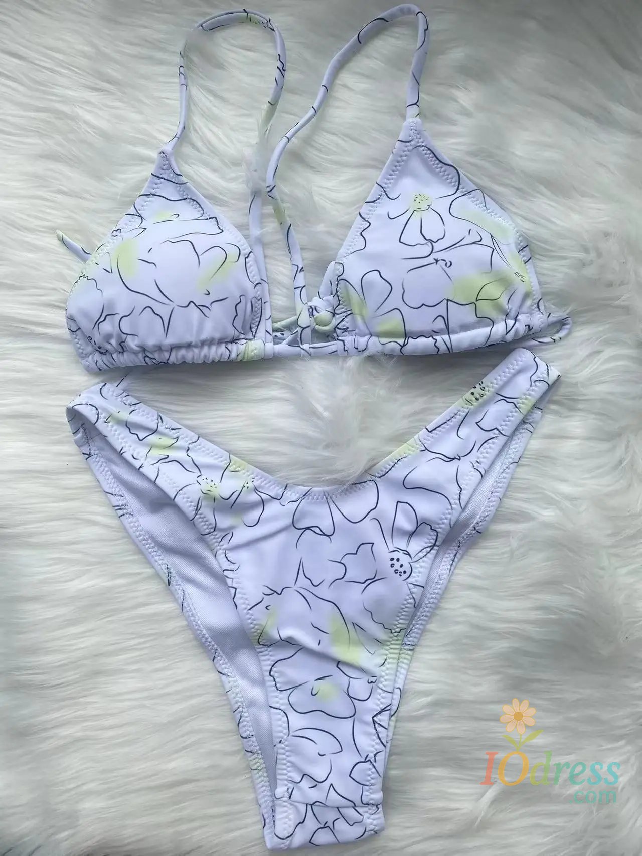 IO Dress Sexy Floral Mini Bikini Women Swimsuit 2024 Triangle Swimwear Micro Top Bathing Suits Two-piece Biquini Cute Bikinis Set