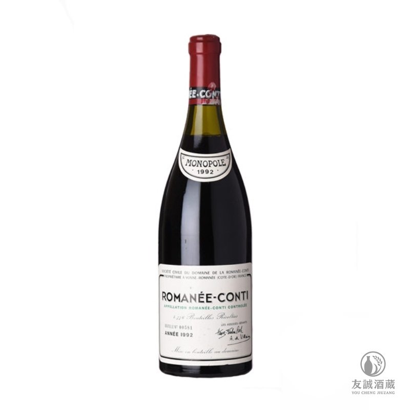 1992年Romanee-Conti 羅曼尼&middot;康帝特級園紅酒 友誠酒藏