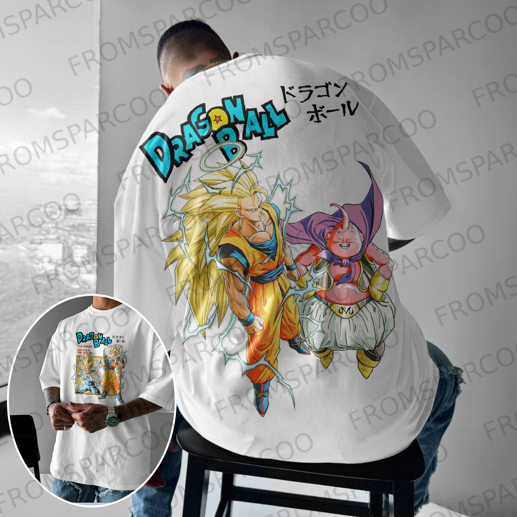 Oversize Dragon Ball Print Tee