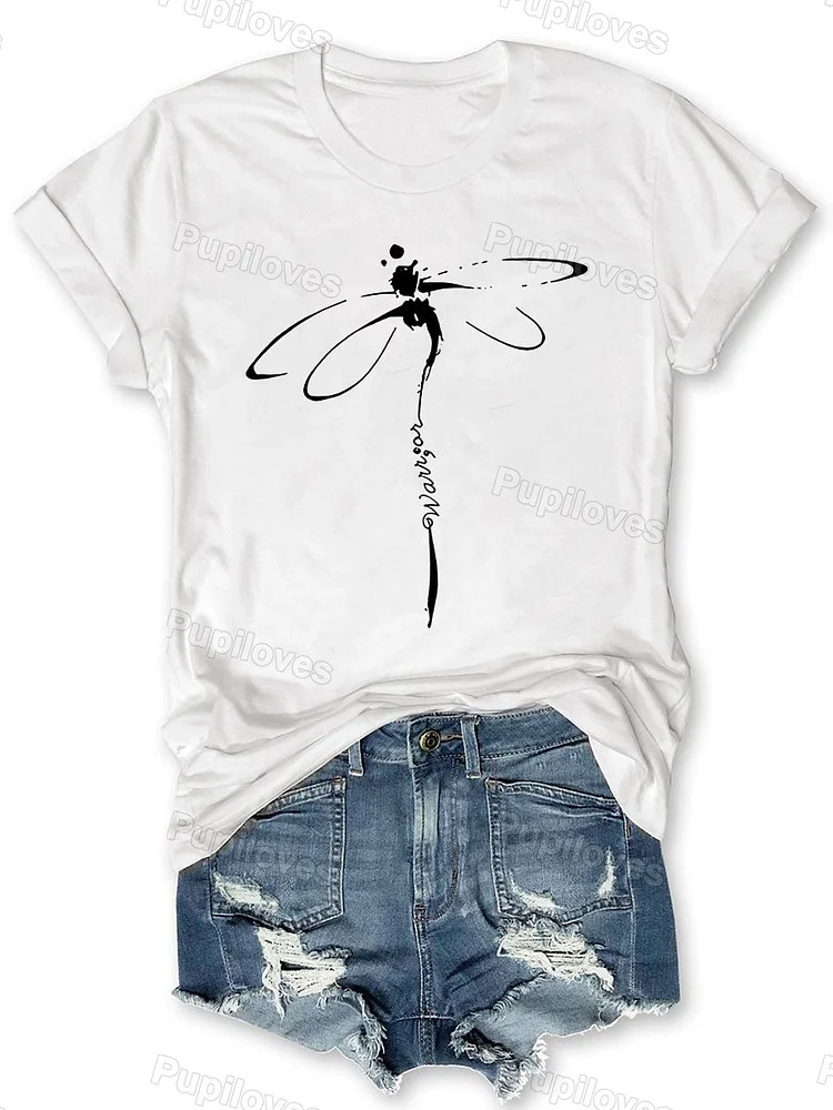 Pupiloves Pupiloves  Pupiloves    Dragonfly Print T-shirt